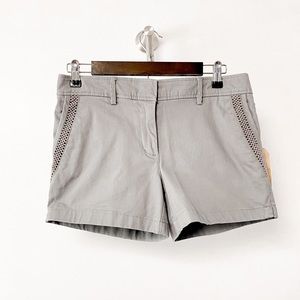 *NWT*‎ Beacan Cove Fall Casual Chic Pocket Detail Chino Shorts Blue Gray